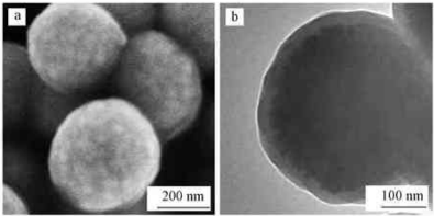 NH2-SiO2-Fe3O4，氨基化Fe3O4@SiO2磁性介孔纳米粒制备过程